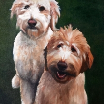 Harry & Bailey 14x17 Oil on Canvas